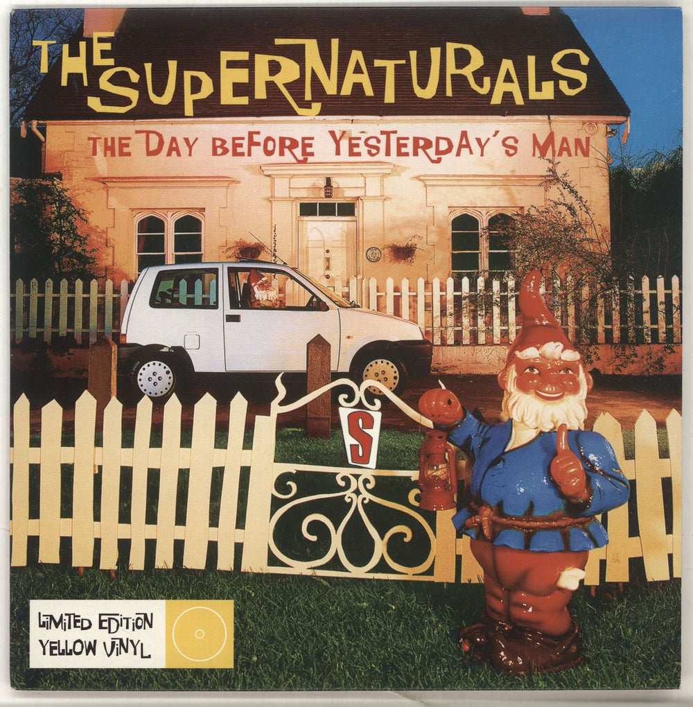 The Supernaturals The Day Before Yesterday's Man - Yellow Vinyl UK 7" vinyl single (7 inch record / 45) FOOD88