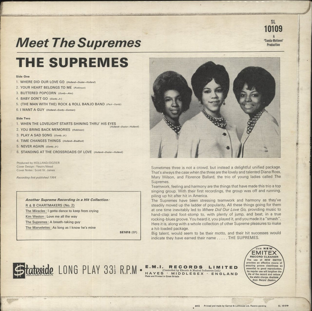 The Supremes Meet The Supremes - EX UK vinyl LP album (LP record)