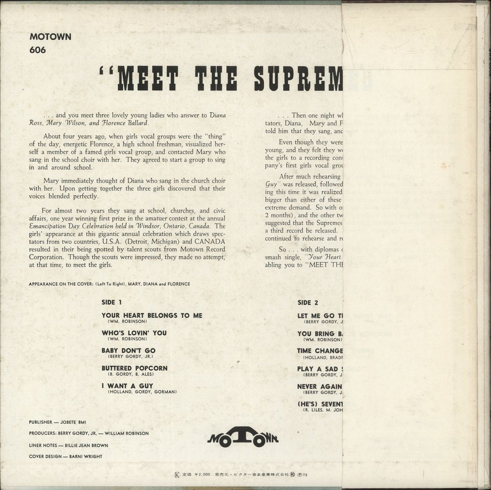 The Supremes Meet The Supremes Japanese Promo vinyl LP album (LP record)