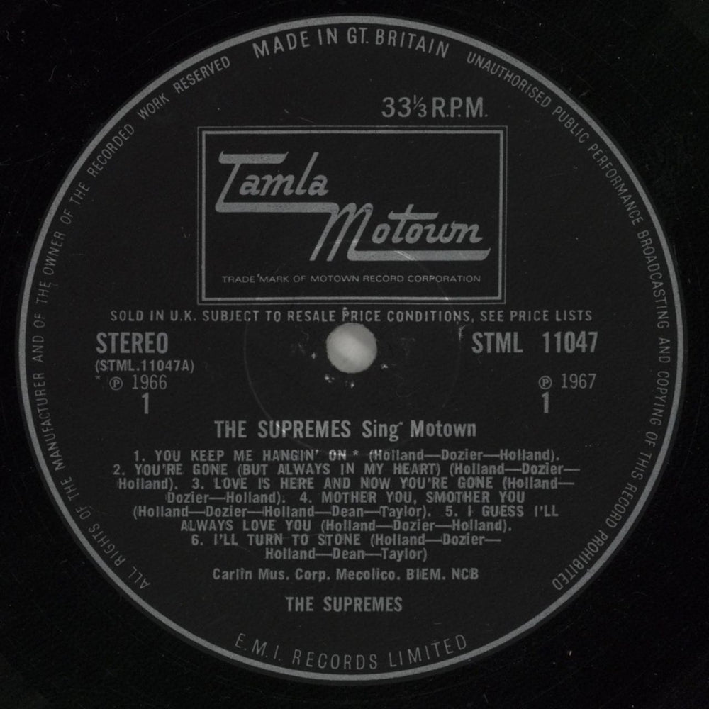 The Supremes The Supremes Sing Motown - 1st UK vinyl LP album (LP record) SPMLPTH261312