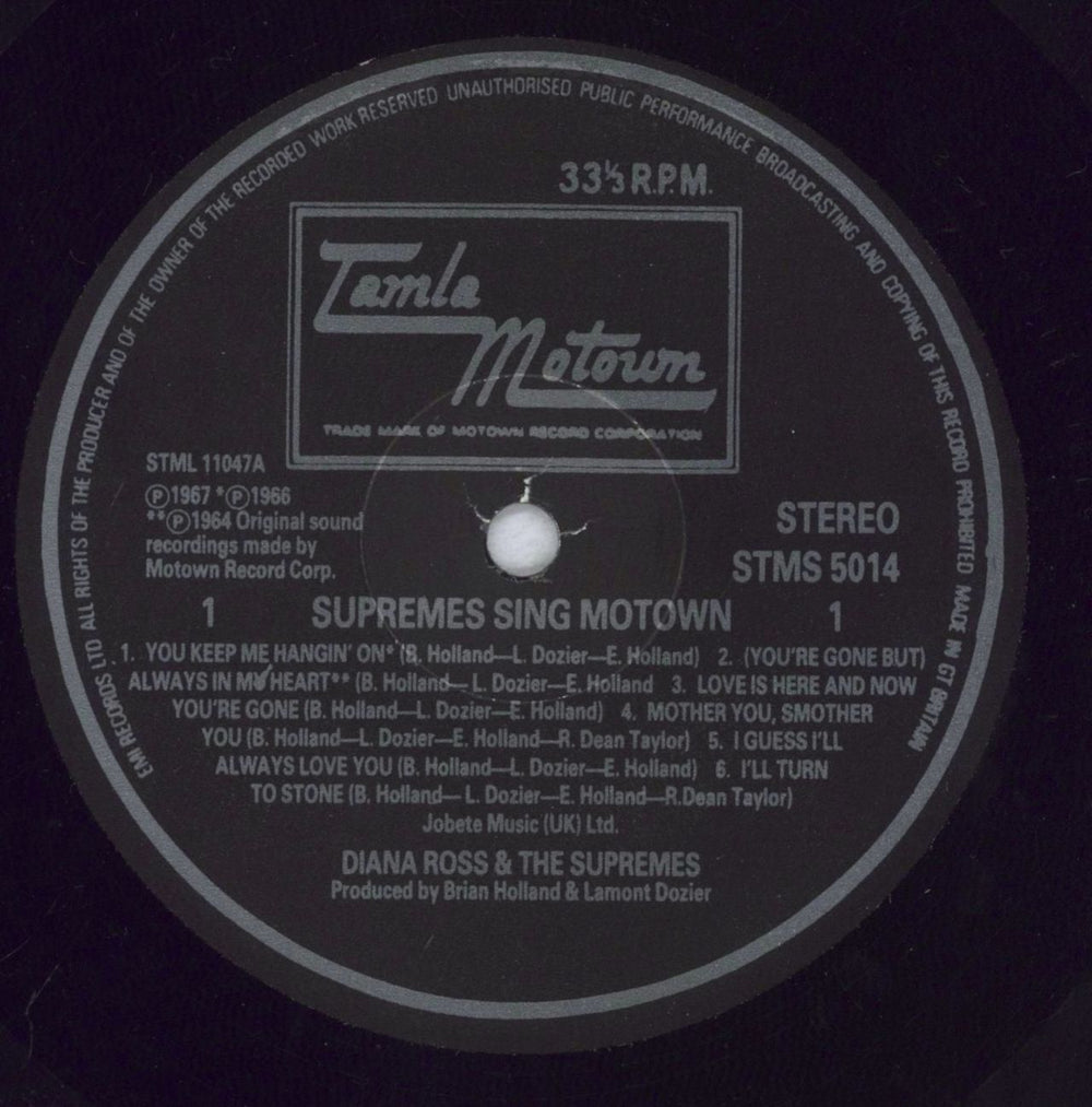 The Supremes The Supremes Sing Motown UK vinyl LP album (LP record) SPMLPTH833189