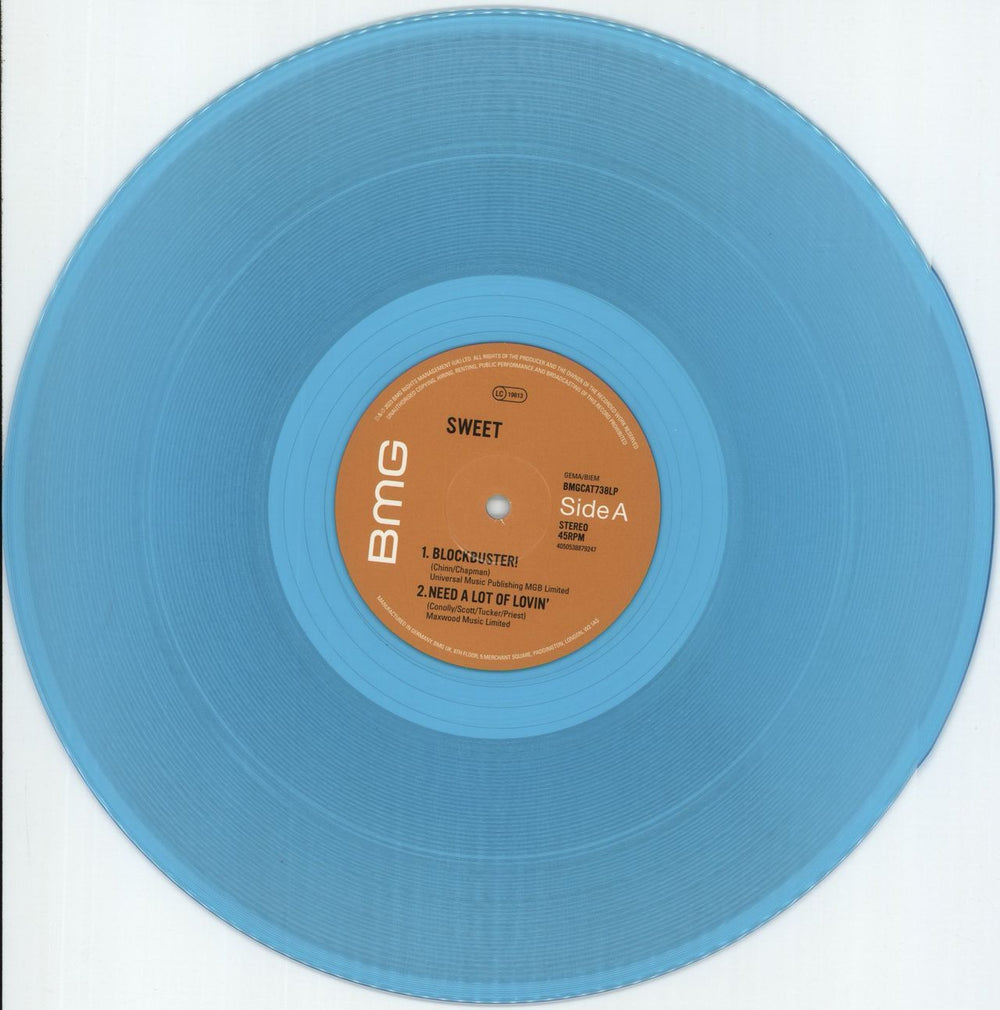 The Sweet Block Buster! / The Ballroom Blitz - Blue Vinyl - RSD23 - Hype-sticker UK 12" vinyl single (12 inch record / Maxi-single) SWT12BL872474