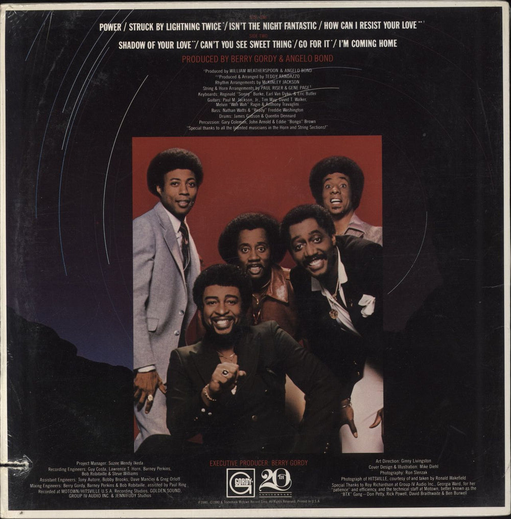 The Temptations Power US vinyl LP album (LP record)