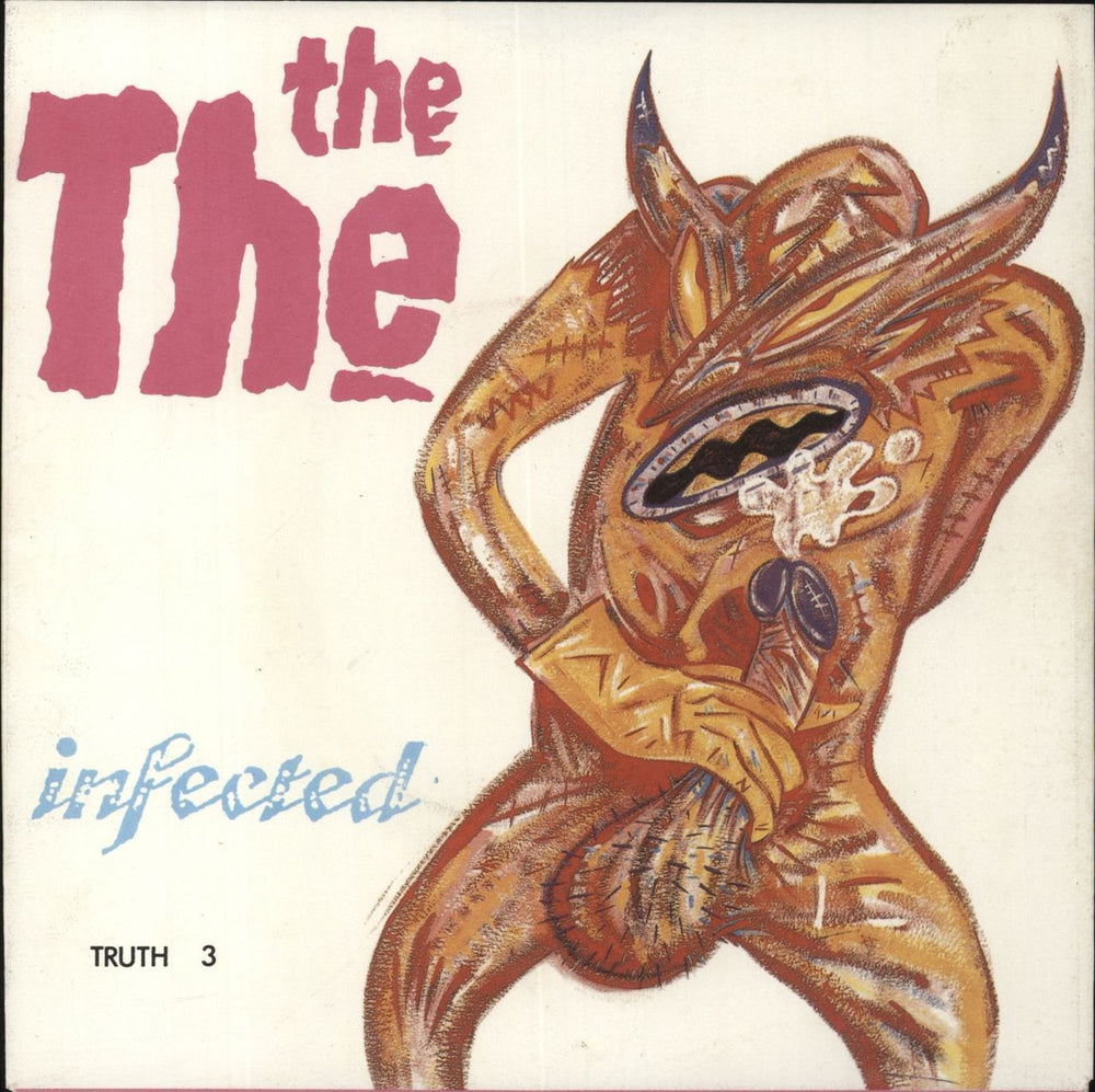 The The Infected - Masturbating Slv UK 7" vinyl single (7 inch record / 45) TRUTH3