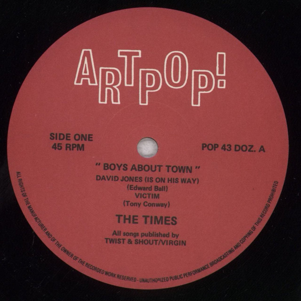 The Times Boys About Town UK 12" vinyl single (12 inch record / Maxi-single) TTM12BO839869