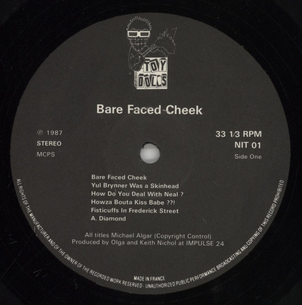 The Toy Dolls (70s) Bare Faced Cheek UK vinyl LP album (LP record) TYDLPBA859866