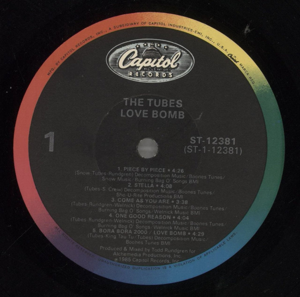 The Tubes Love Bomb - Shrink US vinyl LP album (LP record) TBELPLO858870