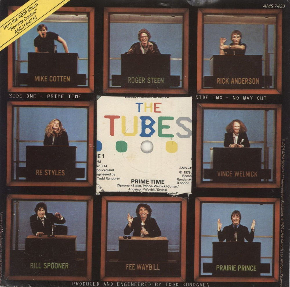 The Tubes Prime Time - P/S - Multicoloured UK 7" vinyl single (7 inch record / 45)