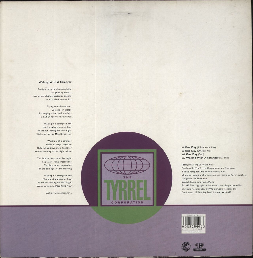 The Tyrrel Corporation Walking With A Stranger UK 12" vinyl single (12 inch record / Maxi-single) 094632391070