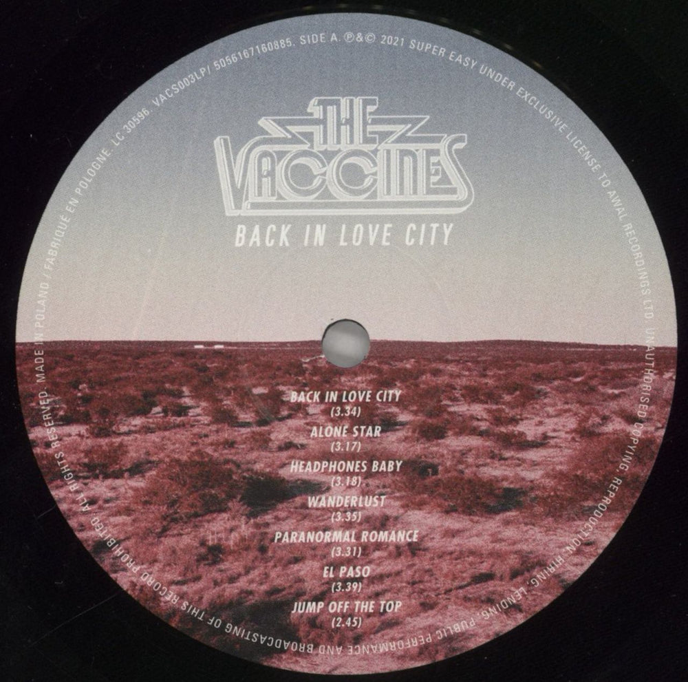 The Vaccines Back In Love City + Fully Signed Insert UK vinyl LP album (LP record) U2RLPBA860335