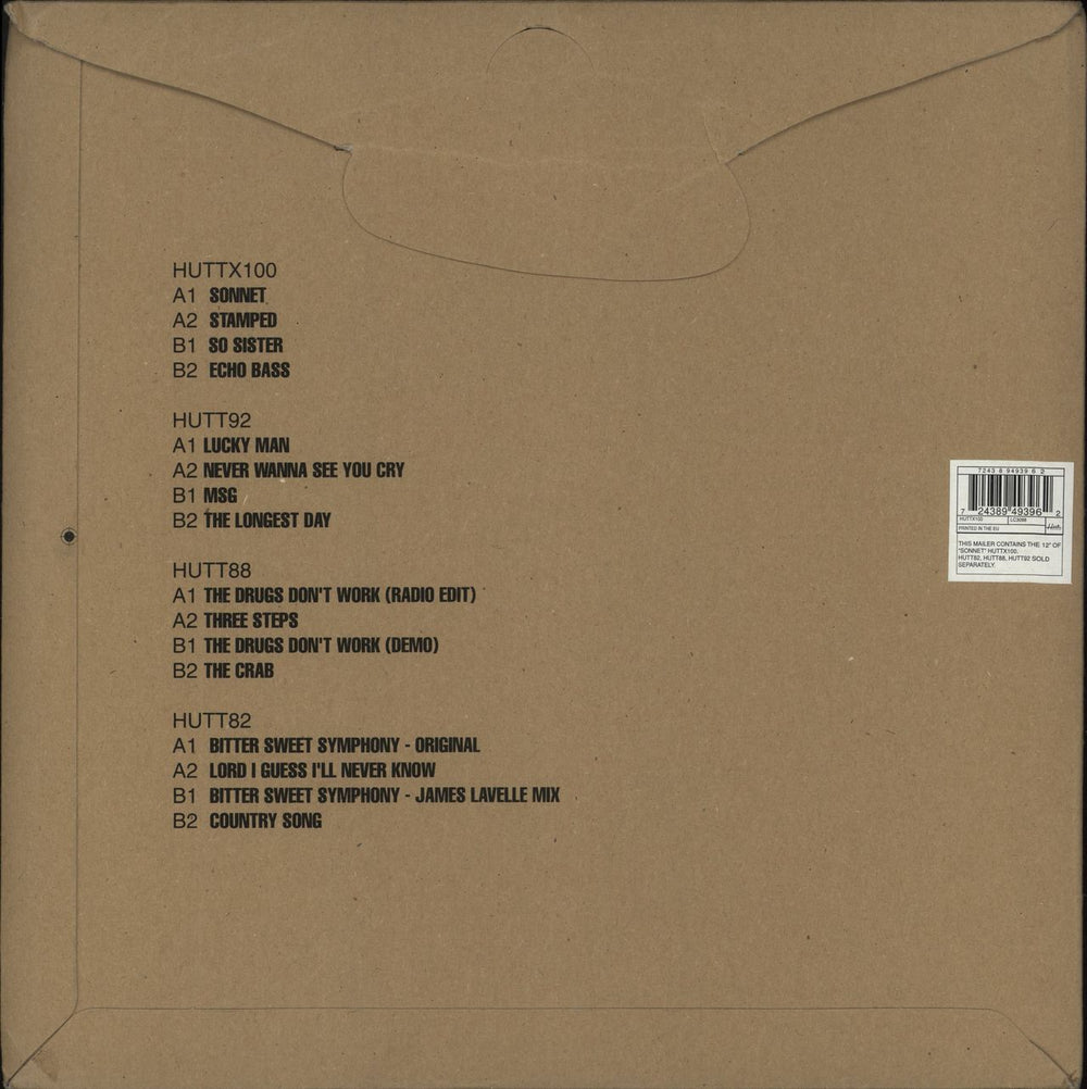 The Verve Singles - Complete - EX UK 12" vinyl single (12 inch record / Maxi-single) 724389493962