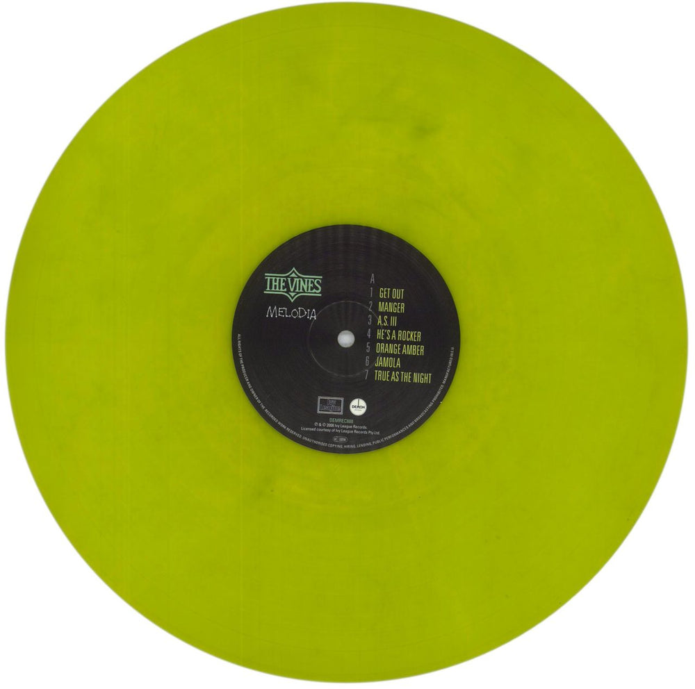 The Vines Melodia - RSD 2021 - 180gm - Translucent Lime Vinyl UK vinyl LP album (LP record) VNELPME842596