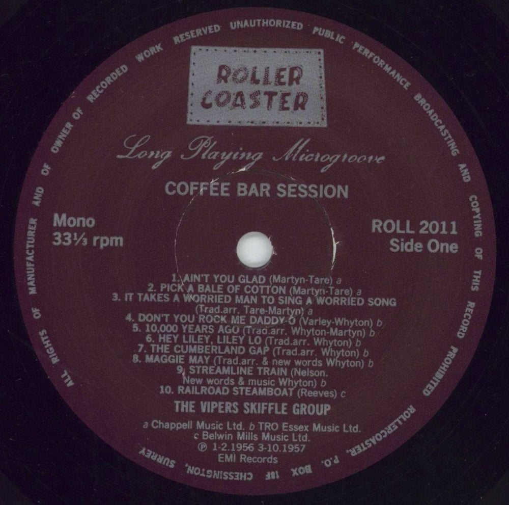 The Vipers Skiffle Group Coffee Bar Session UK 10" vinyl single (10 inch record) U8310CO849254