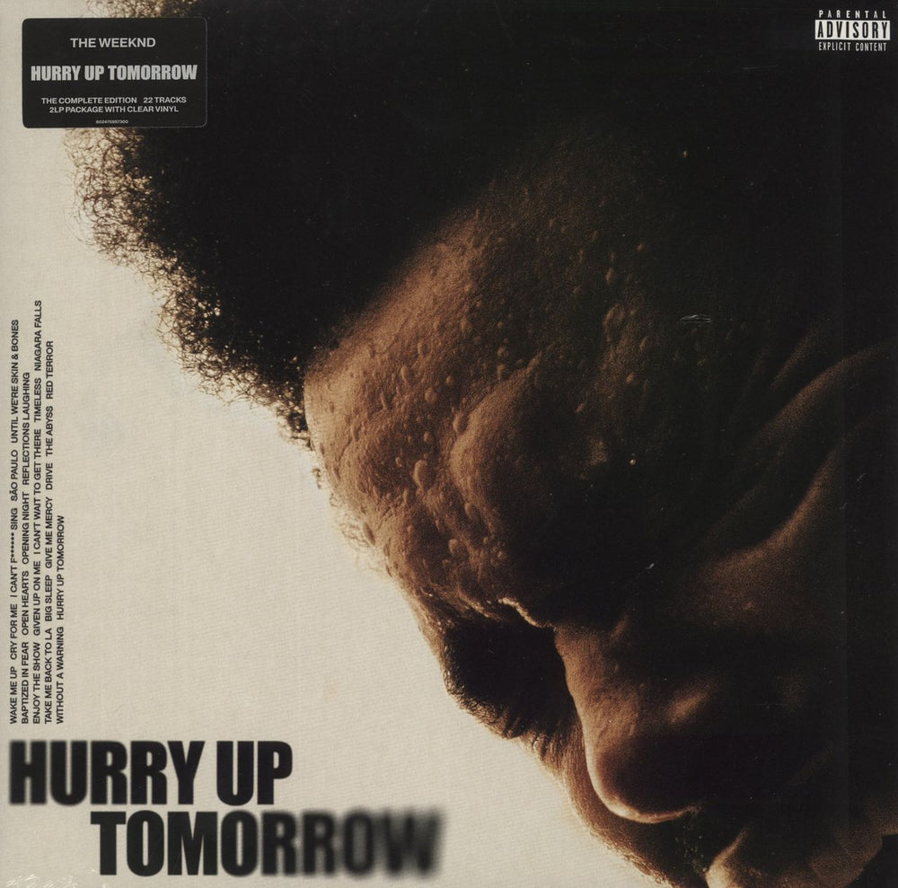 The Weeknd Hurry Up Tomorrow | The Complete Edition - Clear Vinyl - Expanded 22-Track Release - US 2-LP vinyl record set (Double LP Album) 602475957300