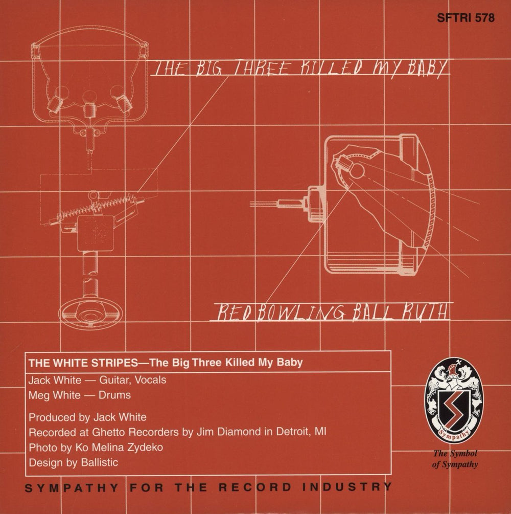 The White Stripes The Big Three Killed My Baby US 7" vinyl single (7 inch record / 45)