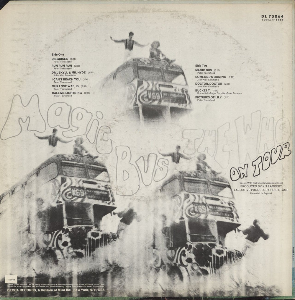 The Who Magic Bus - 2nd US vinyl LP album (LP record)