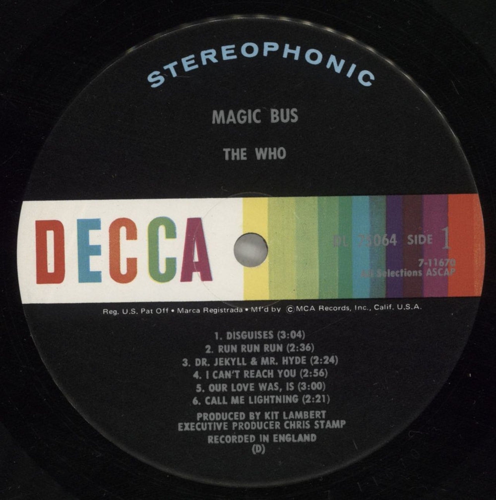 The Who Magic Bus - 2nd US vinyl LP album (LP record) WHOLPMA436023