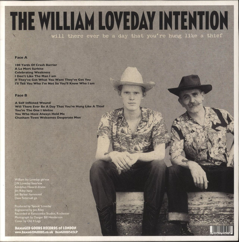 The William Loveday Intention Will There Ever Be A Day That You're Hung Like A Thief UK vinyl LP album (LP record) 5020422054516