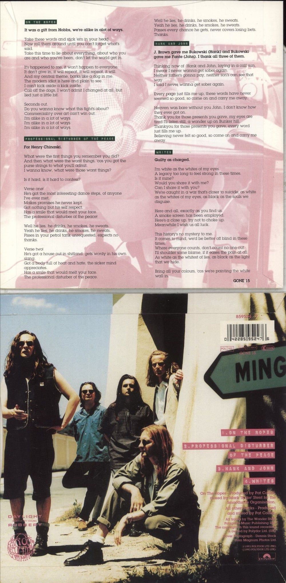 The Wonder Stuff On The Ropes EP UK 7" vinyl single (7 inch record / 45) 042285952476