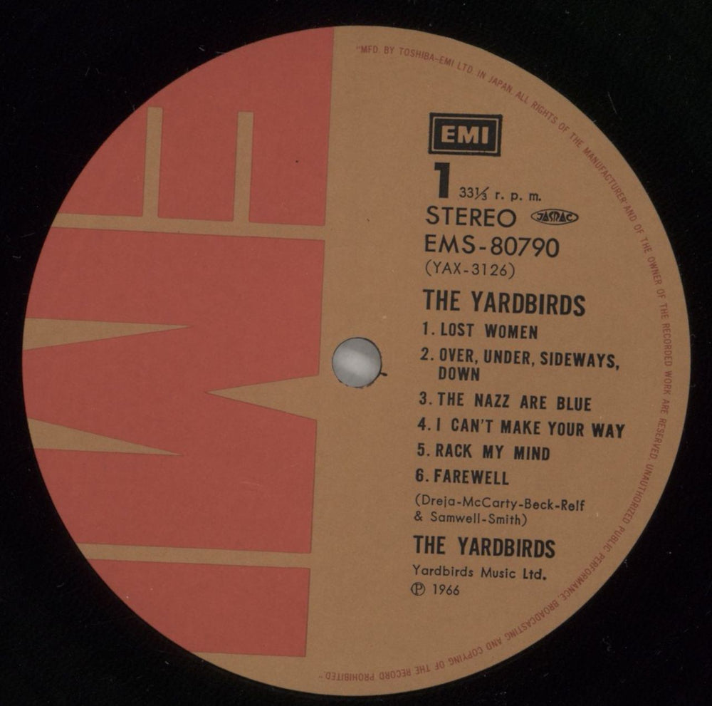 The Yardbirds The Yardbirds Japanese vinyl LP album (LP record) YDBLPTH880571
