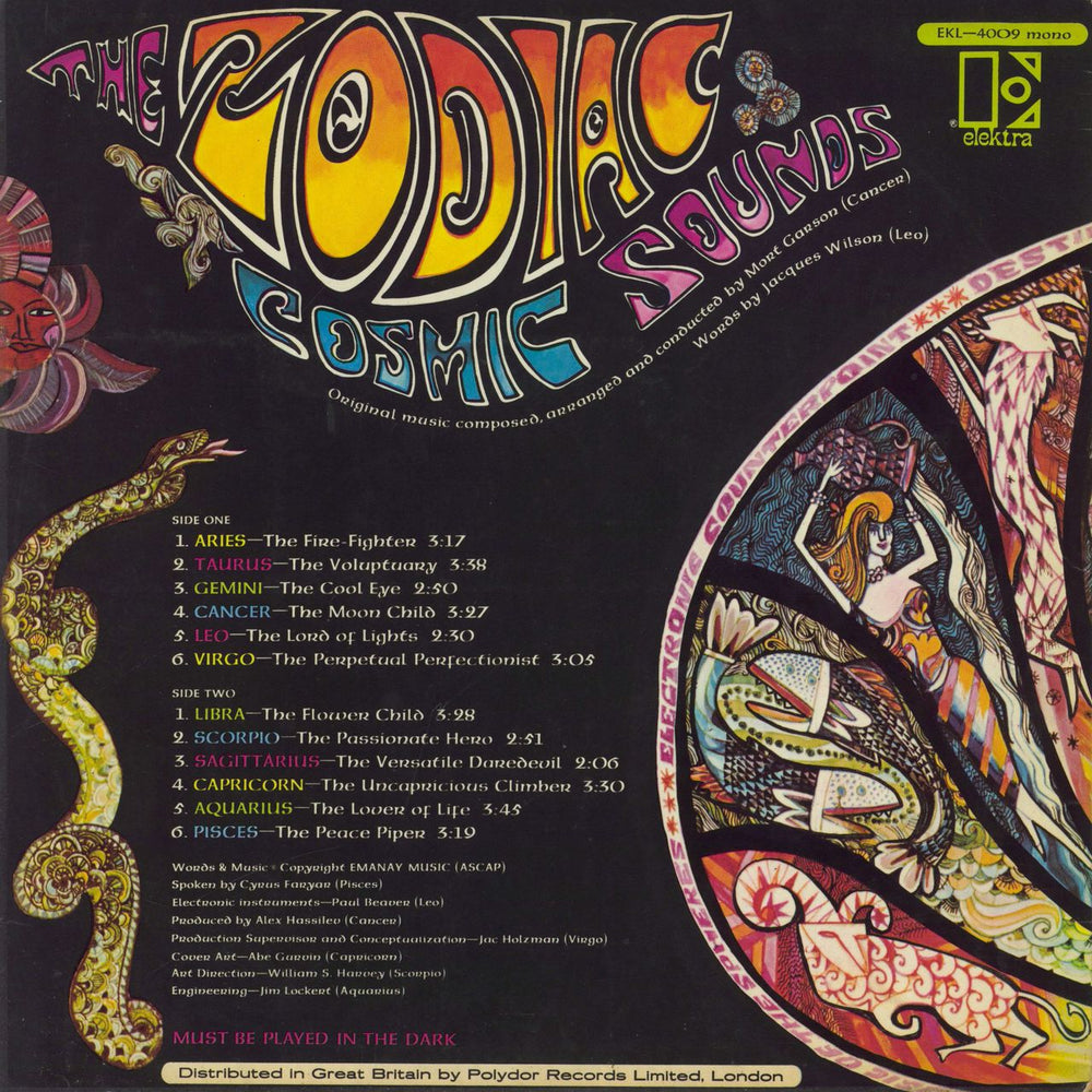 The Zodiac Cosmic Sounds - VG UK vinyl LP album (LP record)