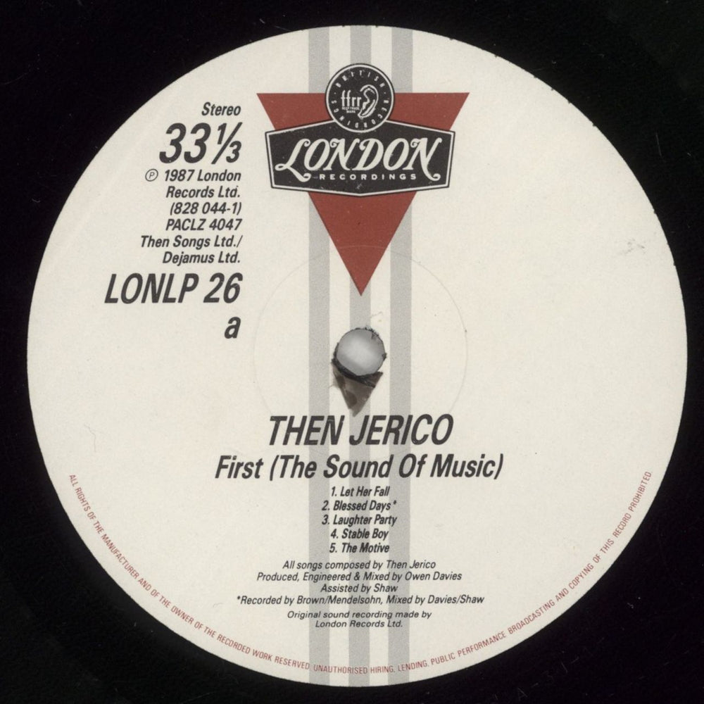 Then Jerico First (The Sound Of Music) UK vinyl LP album (LP record) JERLPFI248004