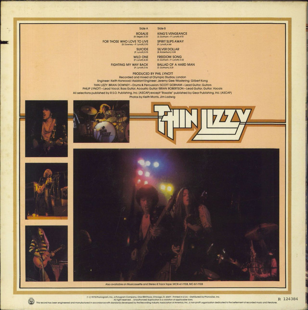 Thin Lizzy Fighting US vinyl LP album (LP record)