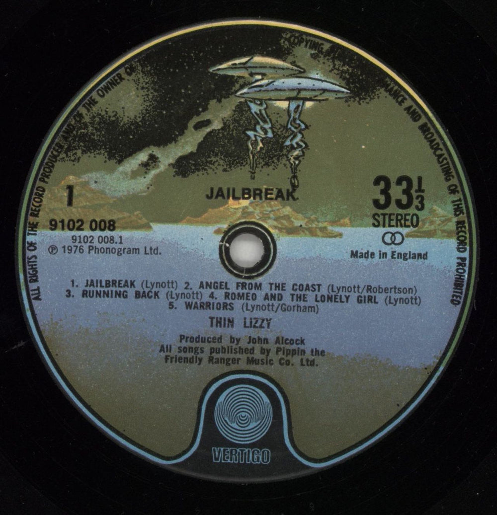 Thin Lizzy Jailbreak - 2nd UK vinyl LP album (LP record) THILPJA57386