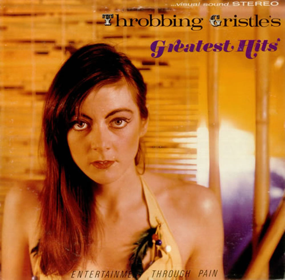 Throbbing Gristle Greatest Hits: Entertainment Through Pain US vinyl LP album (LP record) ROUGHUS23
