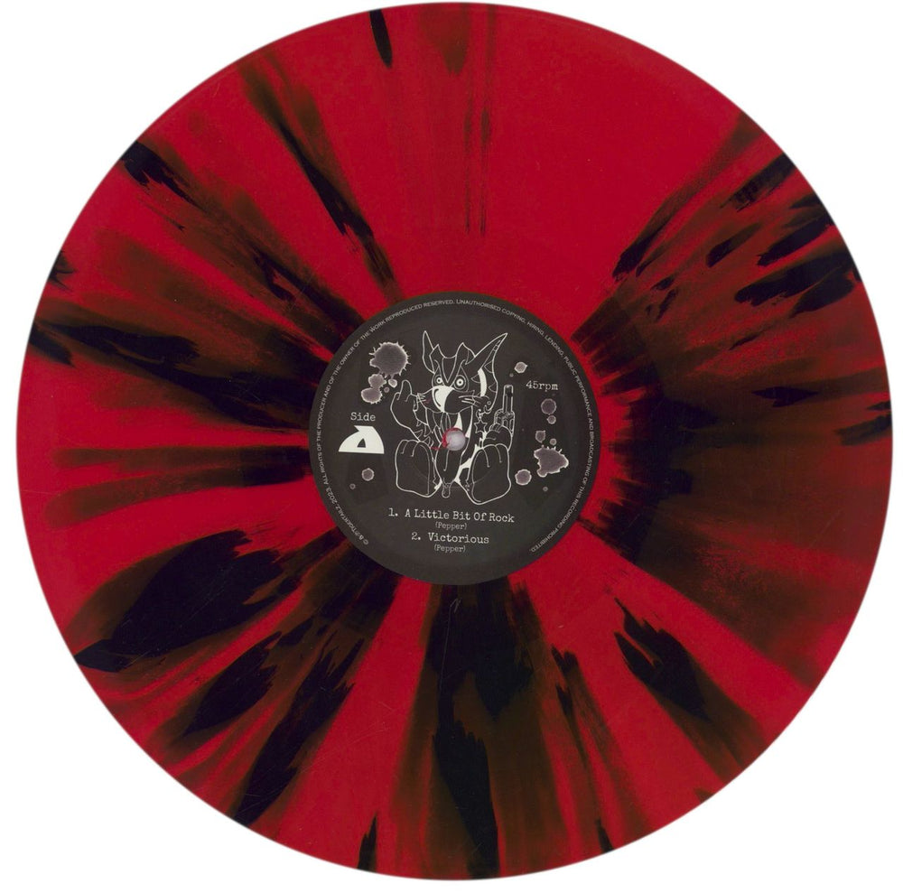 Tigertailz A Little Bit Of Rock - Red & Black Splatter Vinyl UK 12" vinyl single (12 inch record / Maxi-single) TGZ12AL845341