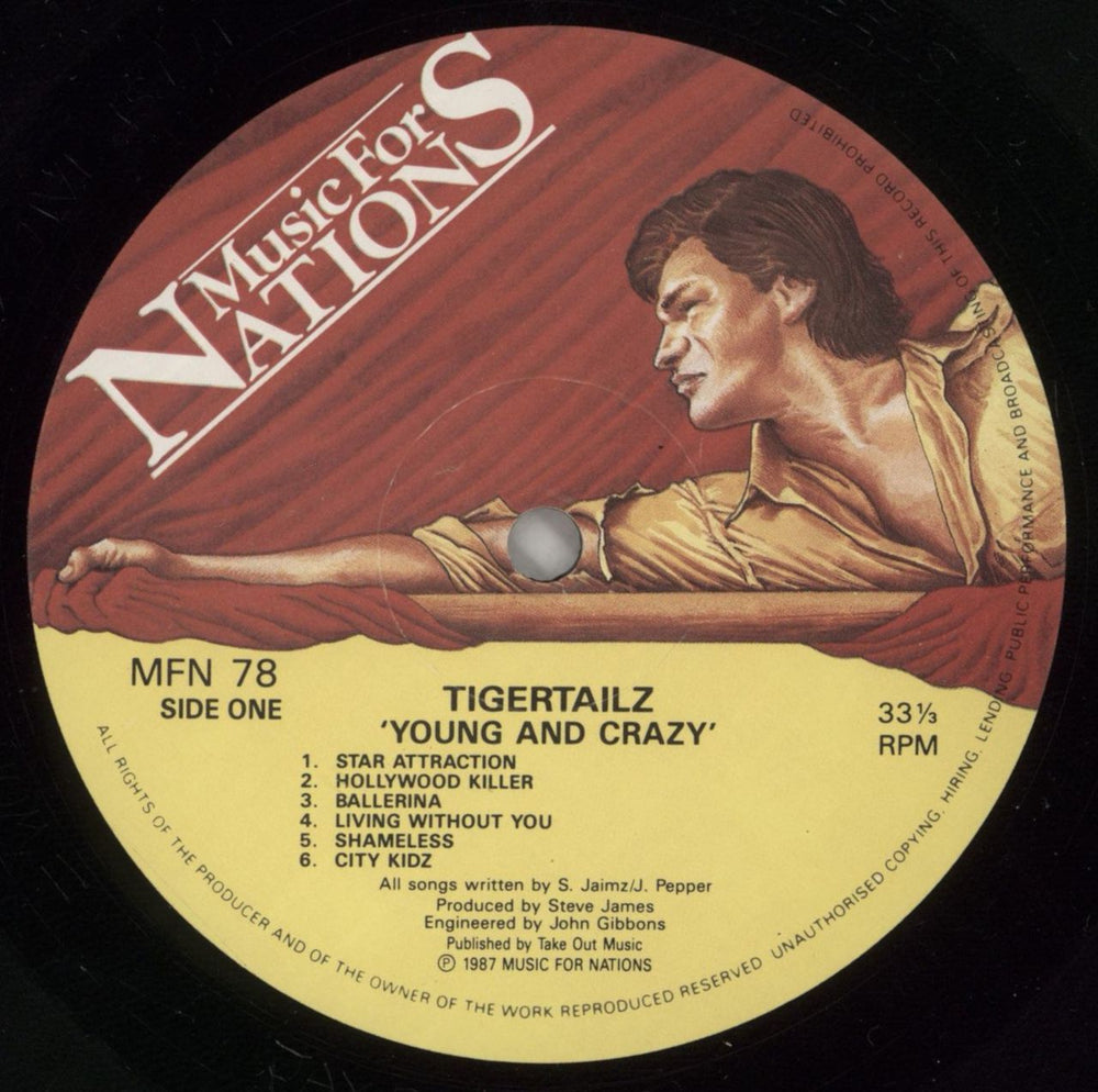 Tigertailz Young And Crazy UK vinyl LP album (LP record) TGZLPYO384682