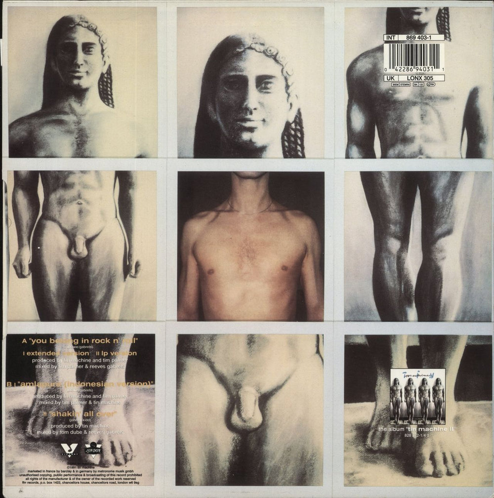 Tin Machine You Belong In Rock N' Roll + Streamer - VG UK 12" vinyl single (12 inch record / Maxi-single) 042286940311