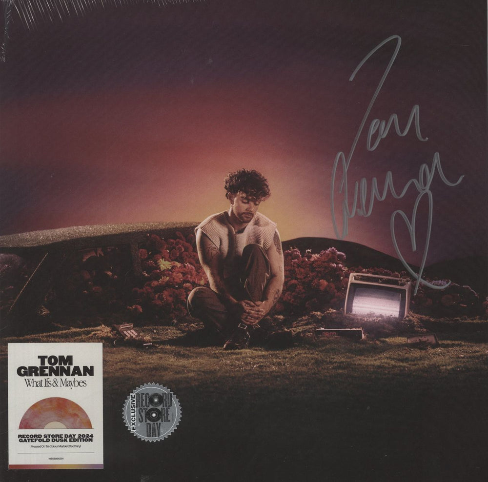 Tom Grennan What Ifs & Maybes - RSD24 - Tri-Colour Marble Vinyl + Autographed Sleeve UK vinyl LP album (LP record) 19658866391