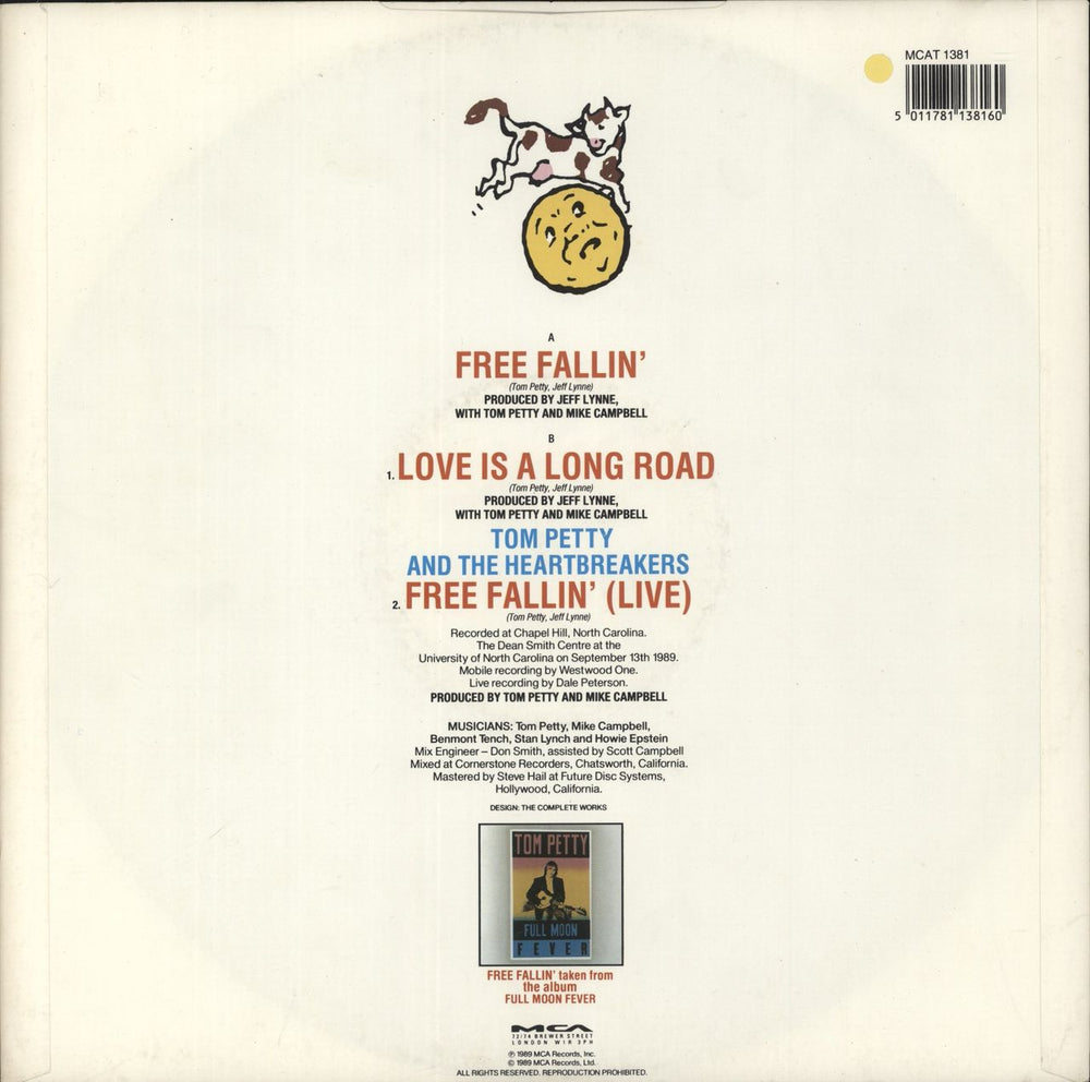 Tom Petty & The Heartbreakers Free Fallin' UK 12" vinyl single (12 inch record / Maxi-single) 5011781138160