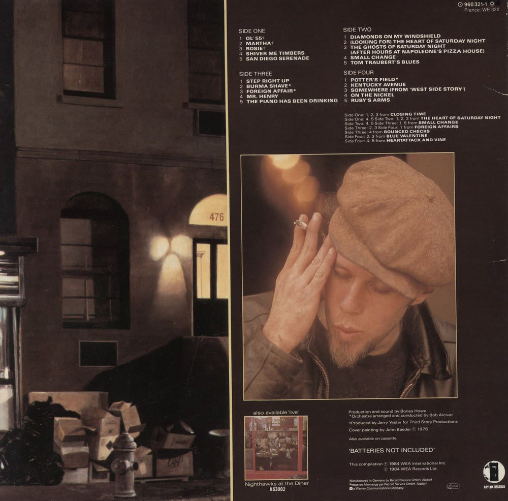 Tom Waits Asylum Years - VG German 2-LP vinyl record set (Double LP Album)