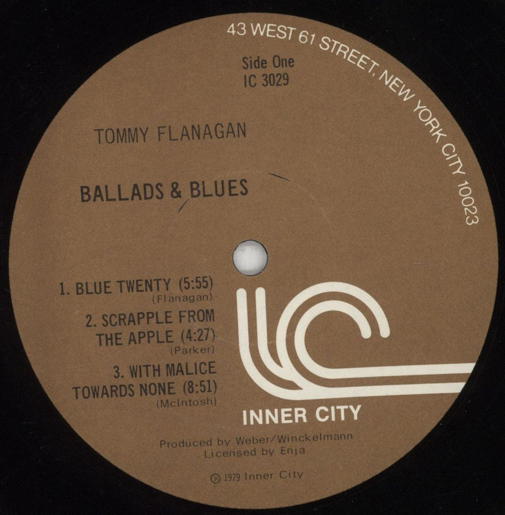 Tommy Flanagan Ballads & Blues US vinyl LP album (LP record) TFLLPBA851083