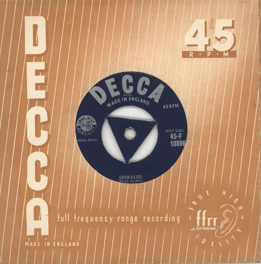 Tommy Steele Shiralee UK 7" vinyl single (7 inch record / 45) 45-F10896
