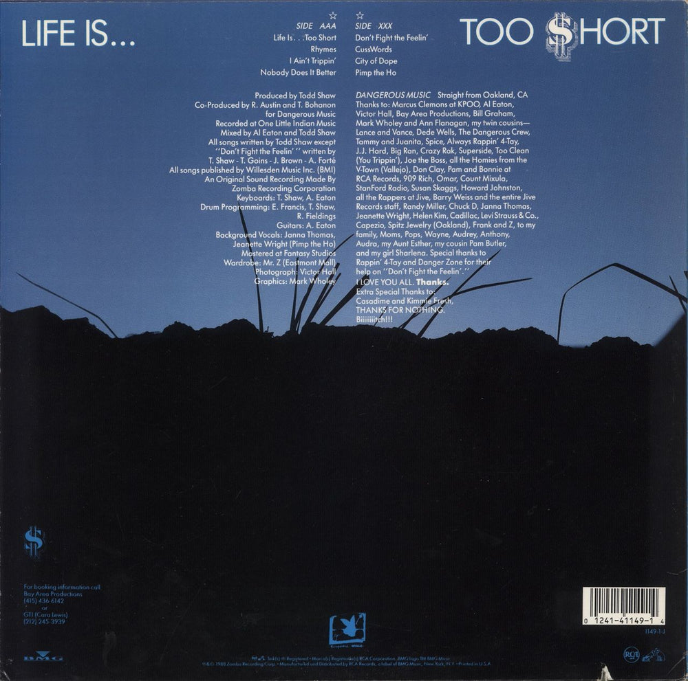 Too Short Life Is...Too $hort - 1st - Open Shrink US vinyl LP album (LP record) 012414114914