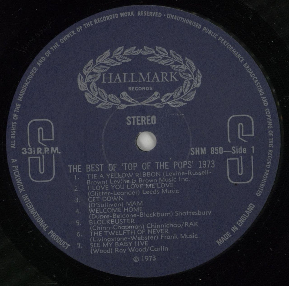Top Of The Pops The Best Of Top Of The Pops '73 UK vinyl LP album (LP record) T6FLPTH866510