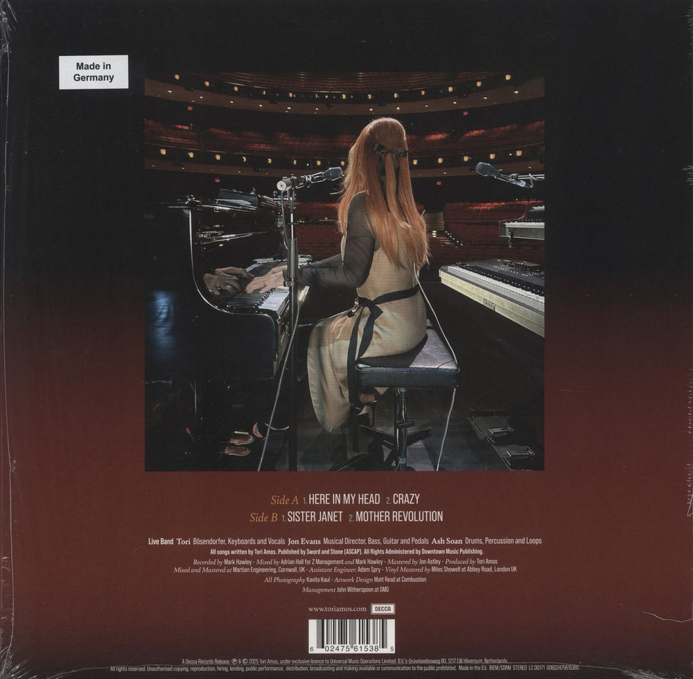 Tori Amos Diving Deeper Live - RSD 2025 UK 12" vinyl single (12 inch record / Maxi-single) 602475615385