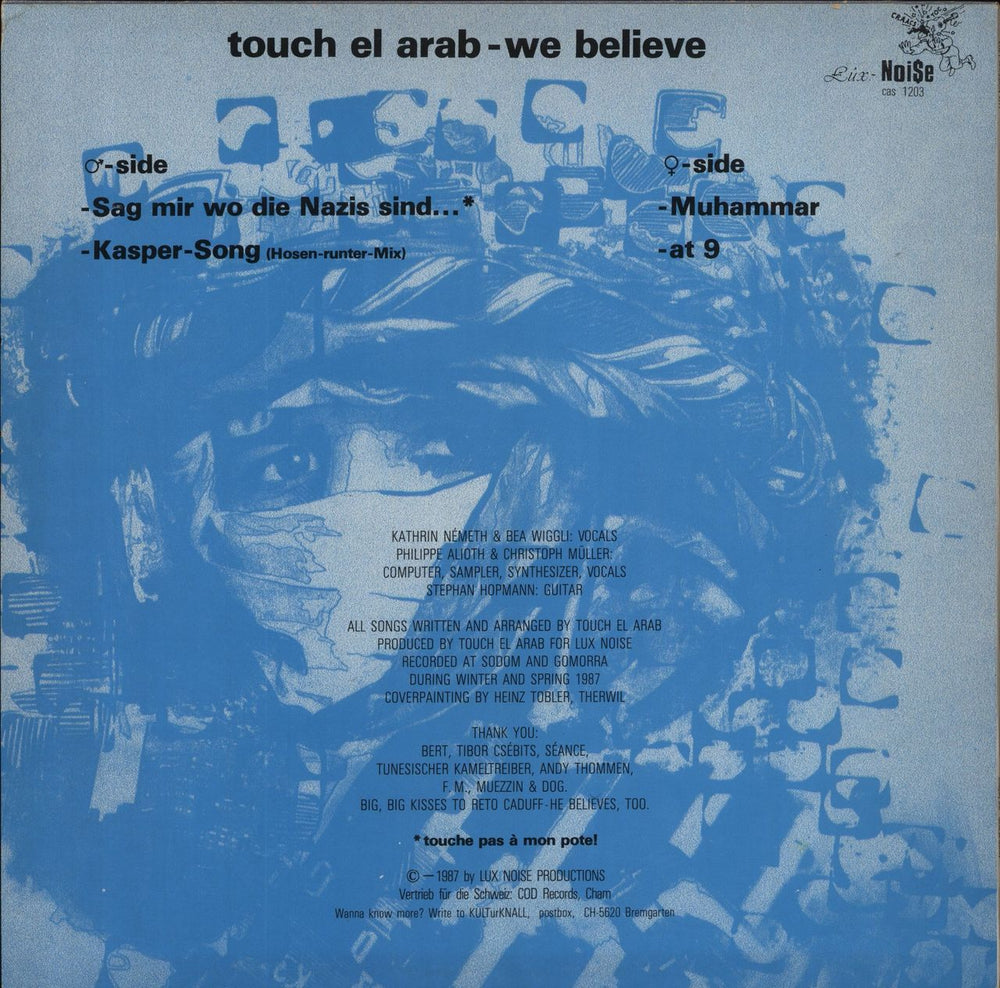 Touch El Arab We Believe Swiss 12" vinyl single (12 inch record / Maxi-single)