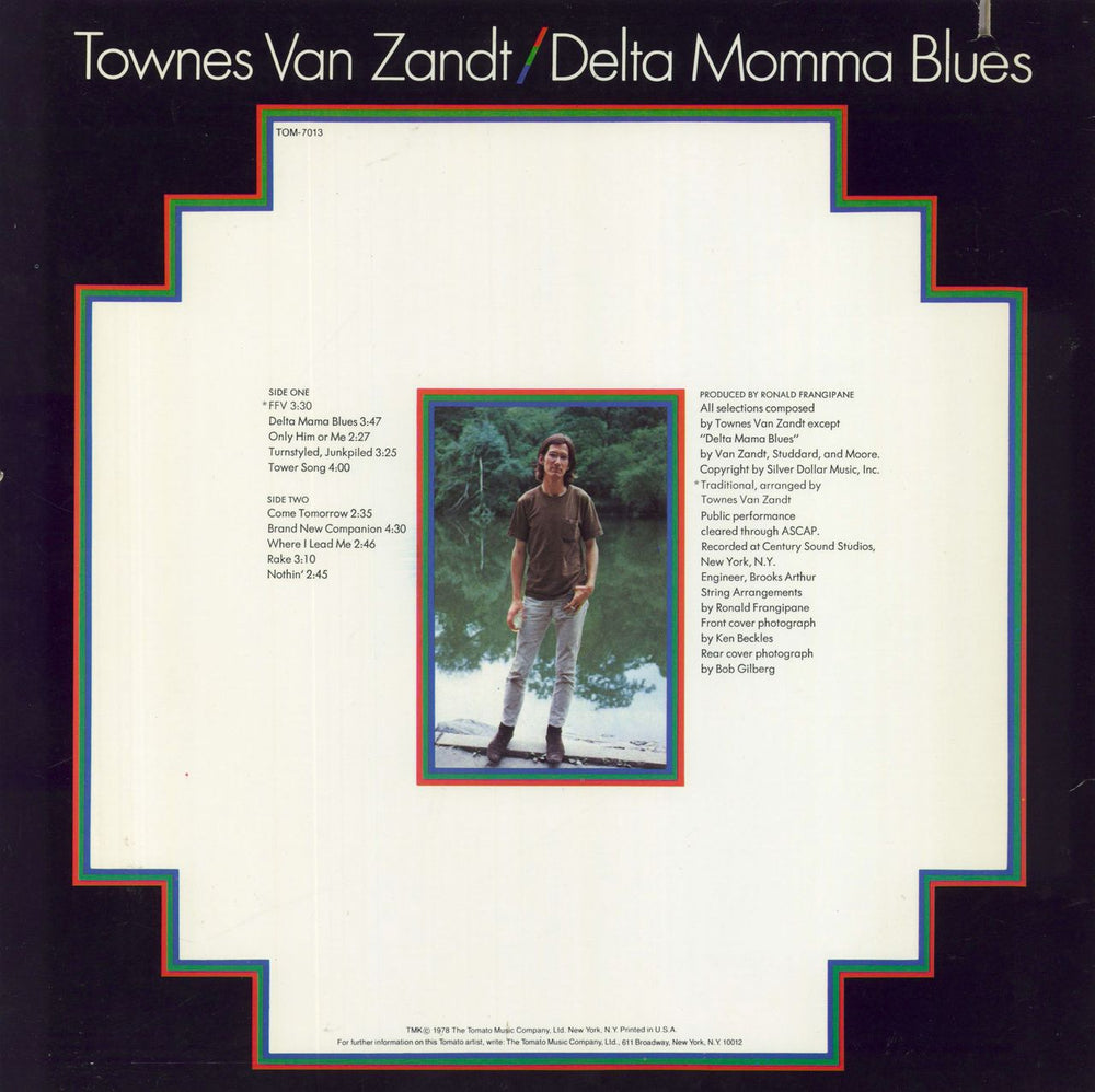 Townes Van Zandt Delta Momma Blues - EX US vinyl LP album (LP record)