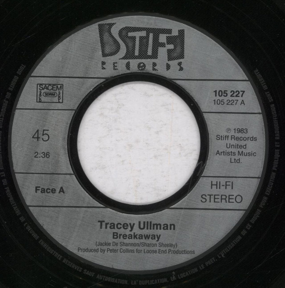 Tracey Ullman Breakaway French 7" vinyl single (7 inch record / 45) ULL07BR834085