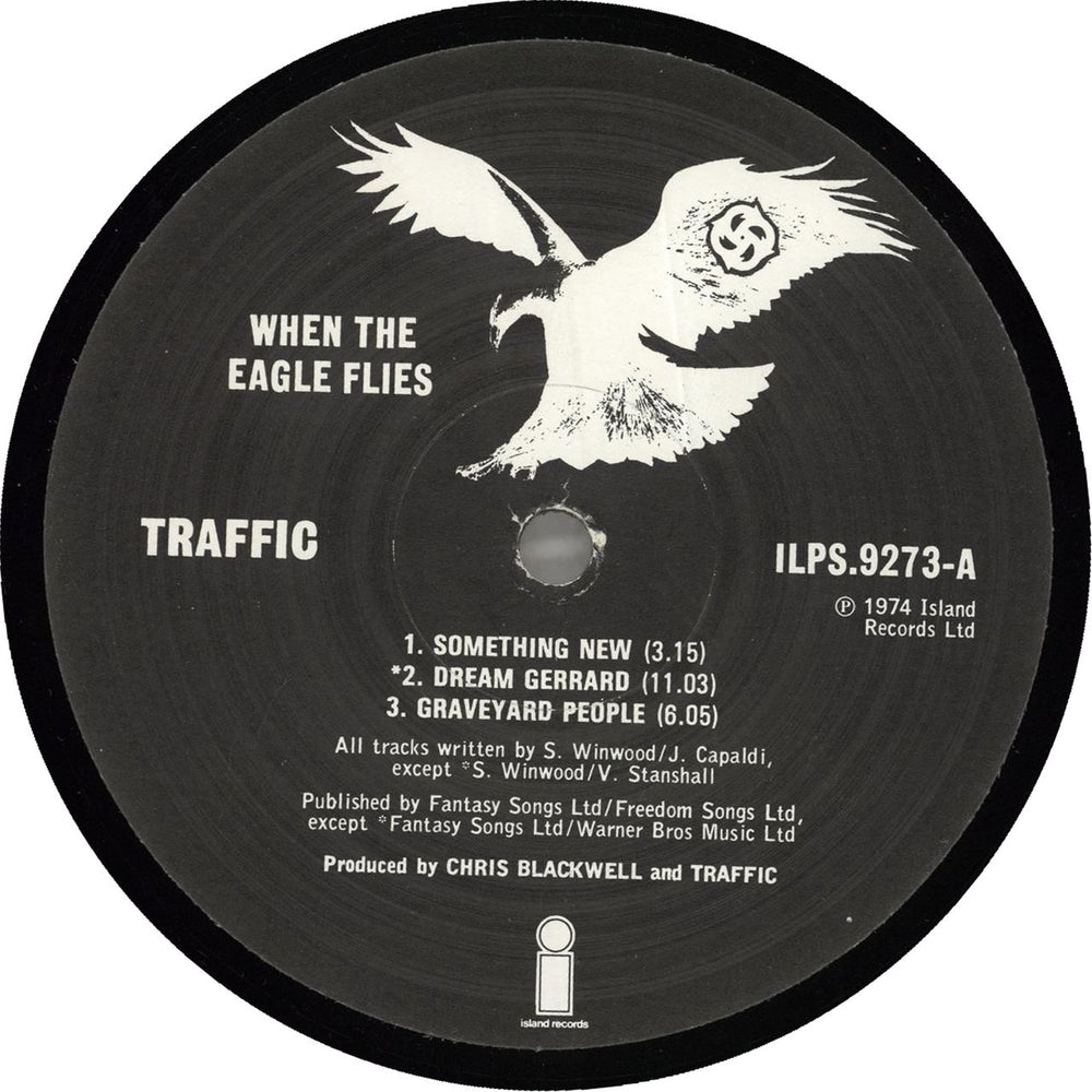 Traffic When The Eagle Flies - 1st - EX UK vinyl LP album (LP record)