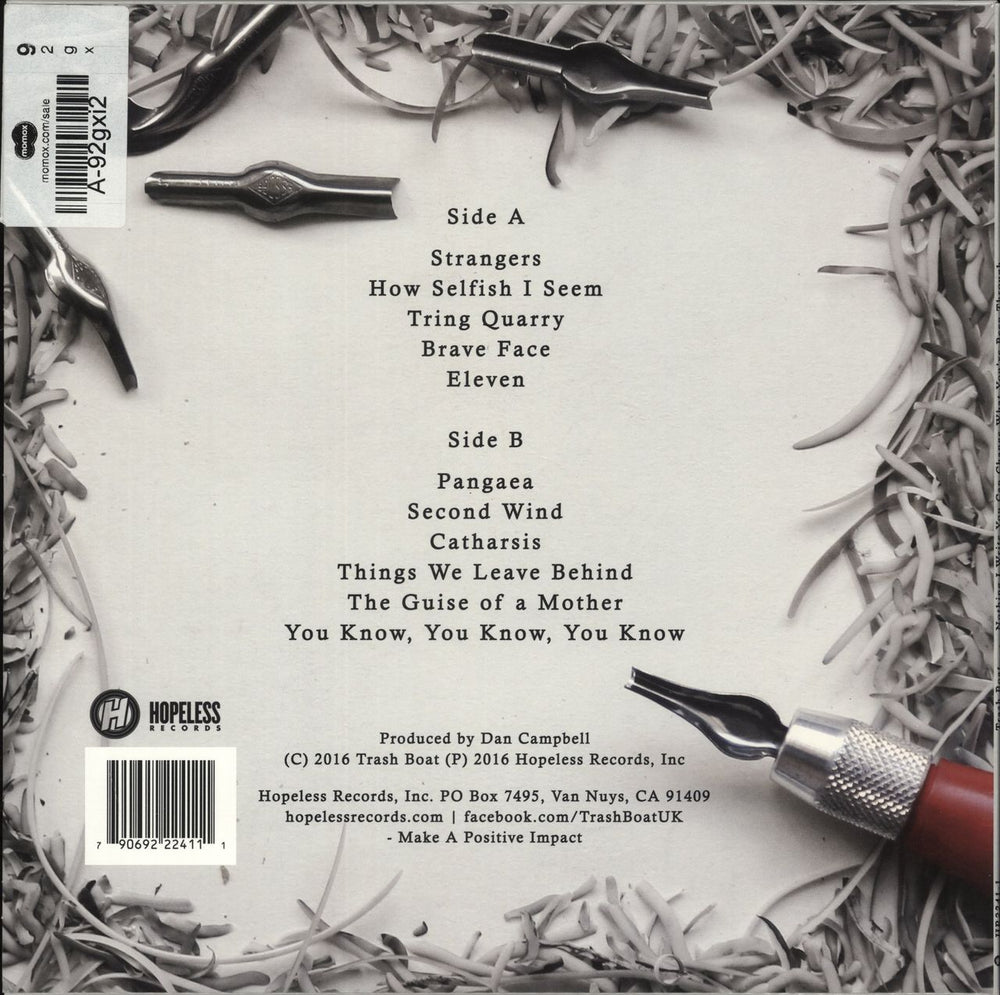 Trash Boat Nothing I Write You Can Change What You've Been Through - 2nd US vinyl LP album (LP record) 790692224111