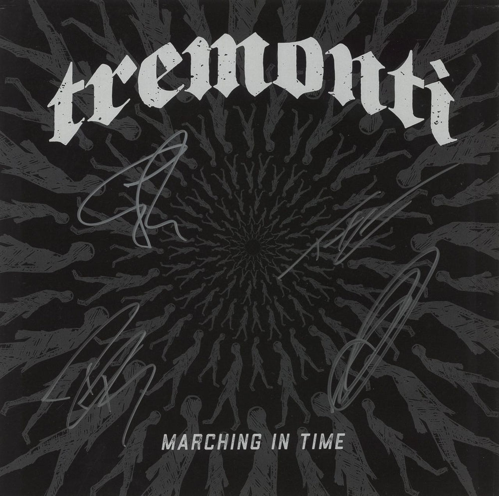 Tremonti Marching In Time - White & Black Marble Vinyl UK 2-LP vinyl record set (Double LP Album)