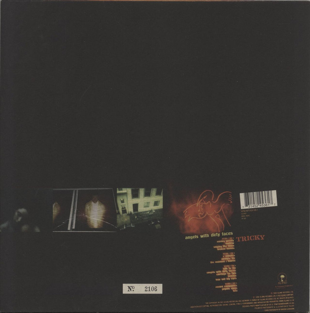 Tricky Angels With Dirty Faces UK 2-LP vinyl record set (Double LP Album)