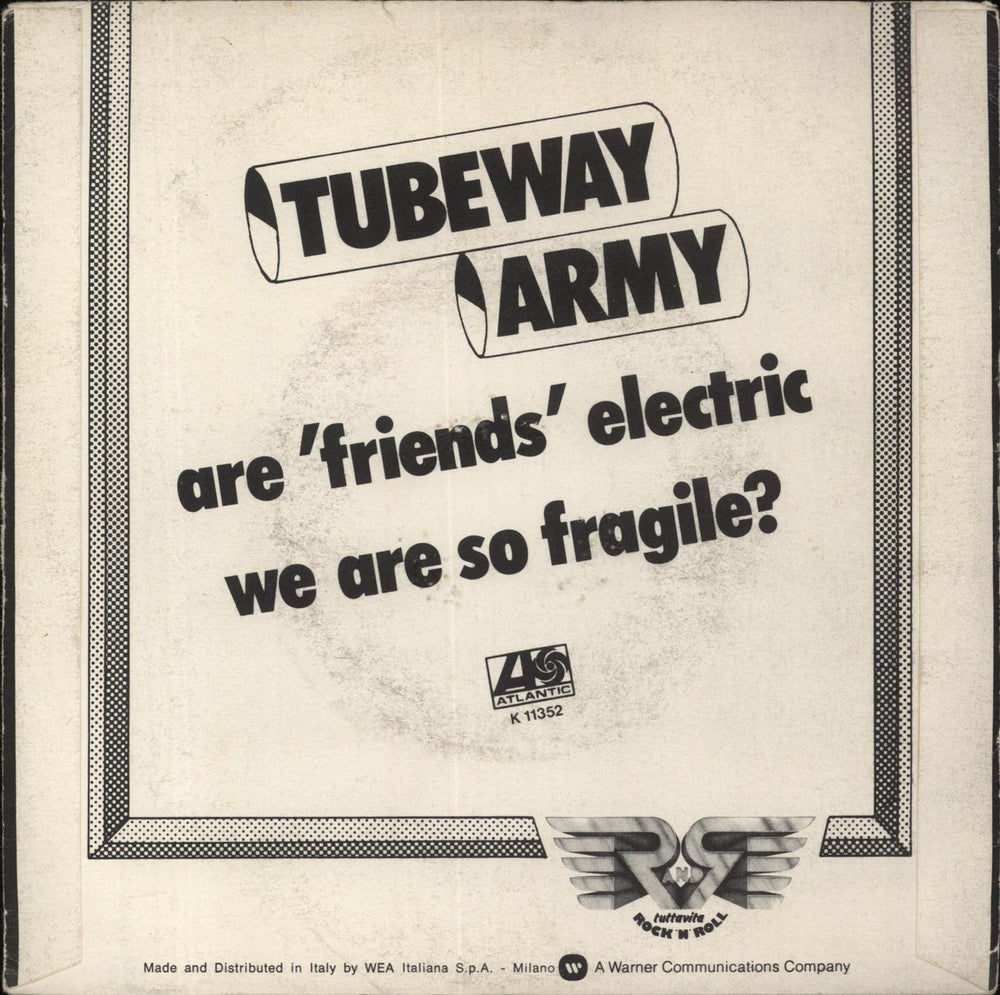 Tubeway Army Are Friends Electric? Italian 7" vinyl single (7 inch record / 45)