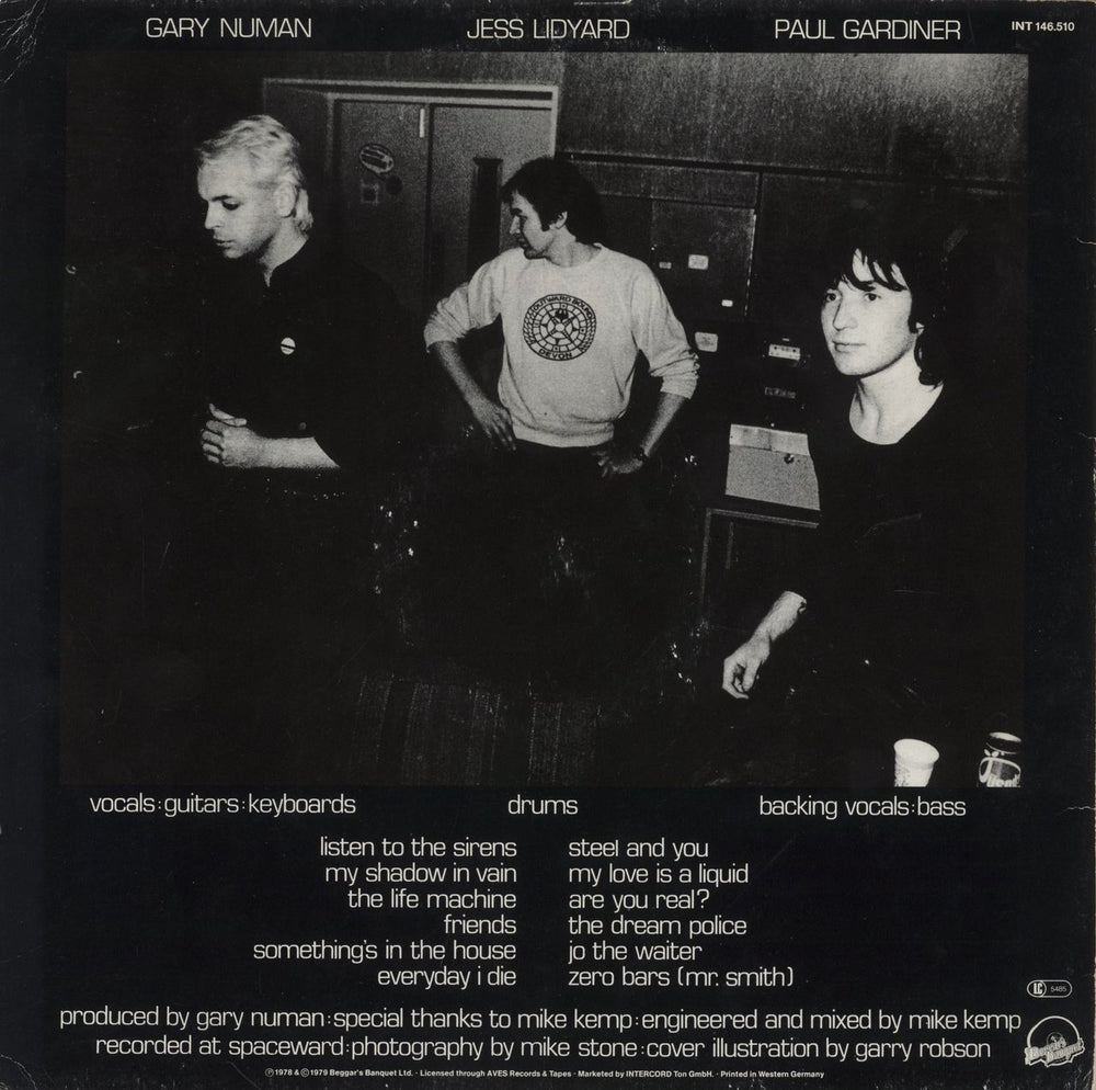 Tubeway Army Tubeway Army German vinyl LP album (LP record)