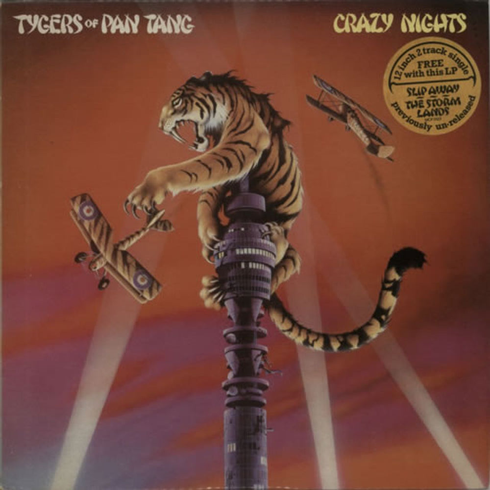 Tygers Of Pan Tang Crazy Nights + 12" UK 2-LP vinyl record set (Double LP Album) MCF3123